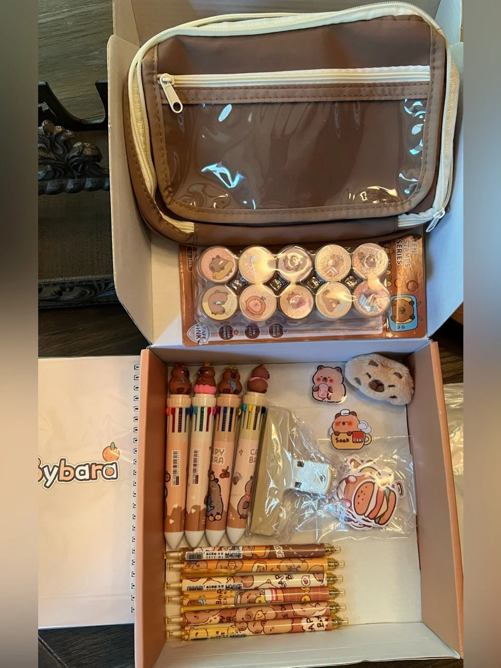 Capybara Kids Stationary  Box -   Notepads, pens, Stamps, stickers etc